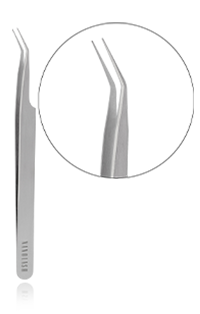 Curved tweezers