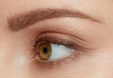 Close-up of an eye with long lashes