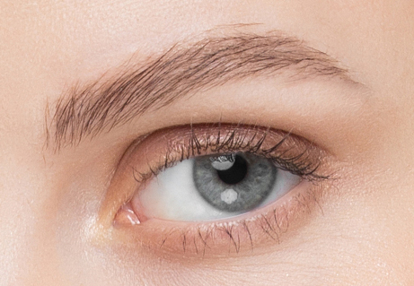 Close-up of an eye with long lashes