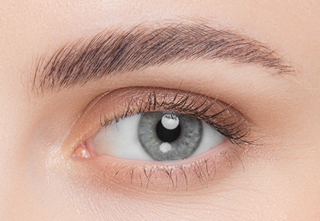 Close-up of an eye with long lashes