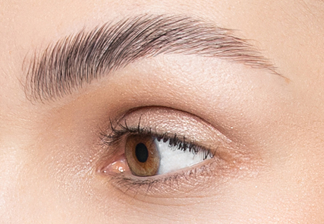 Close-up of an eye with long lashes