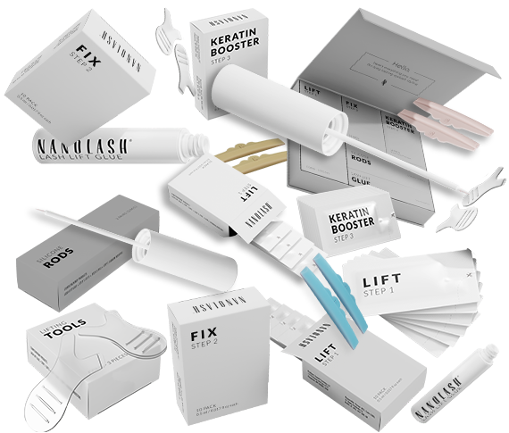 Parallax of Lash Lift Kit contents
