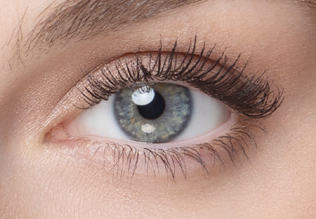 Close-up of an eye with long lashes